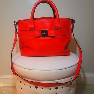 Ladies Candy Red Medium Satchel